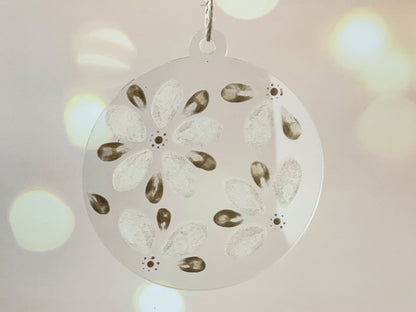 Hand Painted Flat Bauble