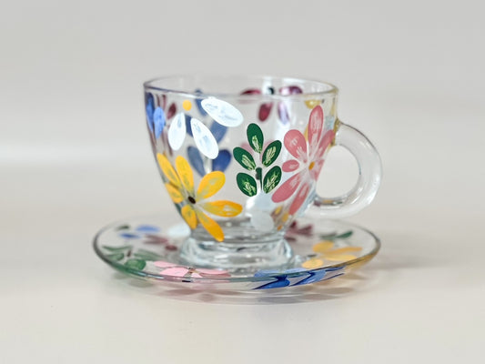 Hand-painted Teacup + Saucer | Meadow