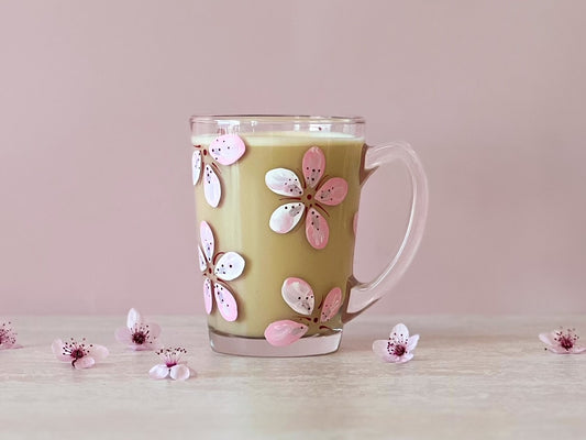 Hand-painted Coffee Mug | Cherry Blossom