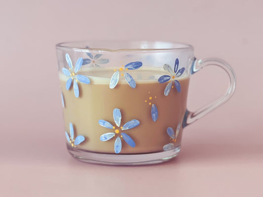 Hand-painted Cuppa Mug | Daisy Florals - Periwinkle