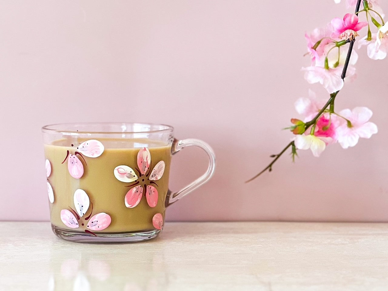 Hand-painted Cuppa Mug | Cherry Blossom