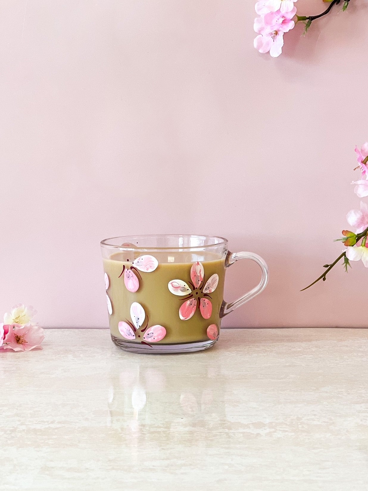Hand-painted Cuppa Mug | Cherry Blossom
