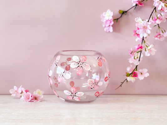 Hand-painted Round Vase | Cherry Blossom