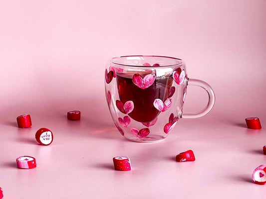 Hand-painted DW Heart Cup | Hearts