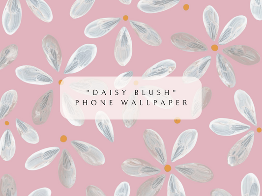 Phone Wallpaper Digital Download | "Daisy Blush"