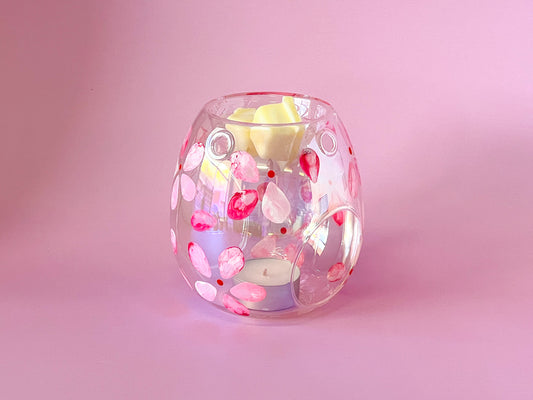 Hand-painted Tealight Wax Warmer | Cherry Blossom
