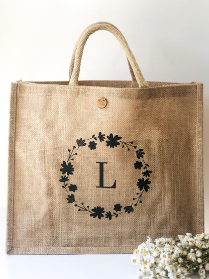 Initial Tote Bag