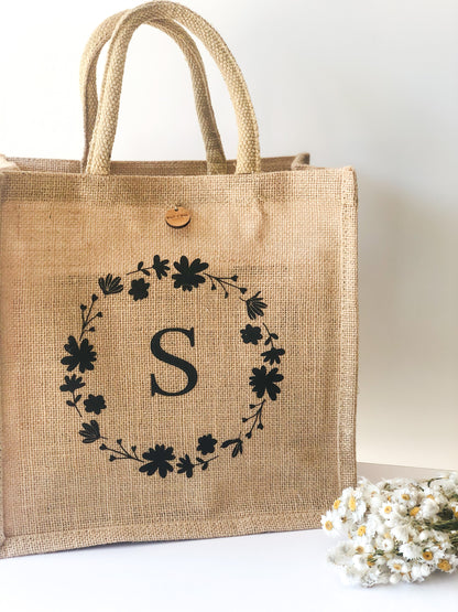 Initial Tote Bag