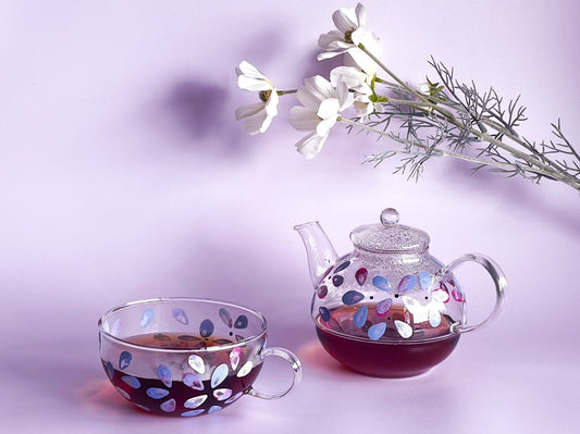Hand-painted Tea for One Set | Hydrangea