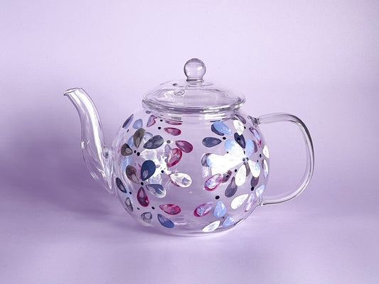 Hand-painted Teapot | Hydrangea
