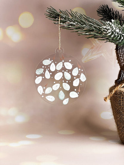 Hand Painted Flat Bauble